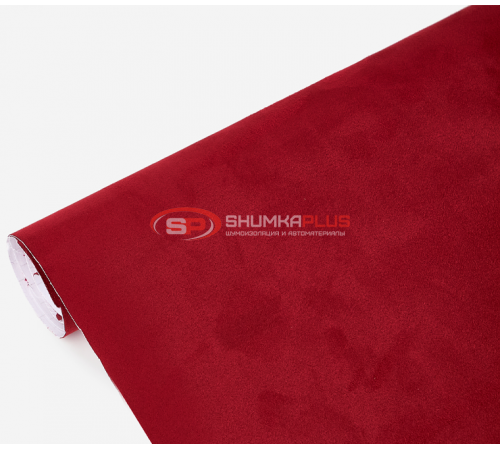 купить Самоклеющаяся алькантара бордовая в Москве