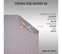 Пленка под карбон 4D серый