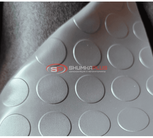 купить Автолинолеум с рисунком пятак серого цвета в Москве