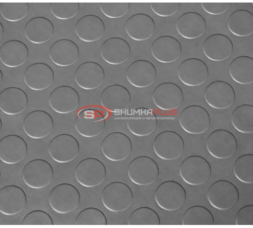 Купить Автолинолеум с рисунком пятак серого цвета в Москве