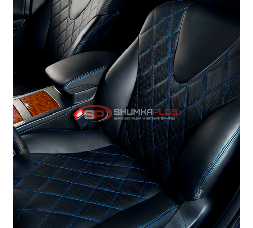 купить Экокожа черная перфорированная ромб в Москве