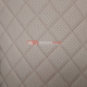 Стеганая экокожа перфорированная ромб бежевая с бежевой строчкой