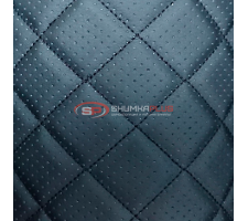 Перфорированная кожа Черная (Черные нитки)