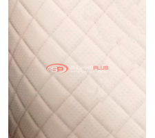 Перфорированная кожа Кремовая (Тройная строчка)