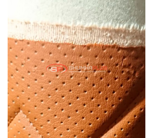 купить Экокожа оранжевая перфорированная ромб в Москве