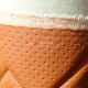 Экокожа оранжевая перфорированная ромб