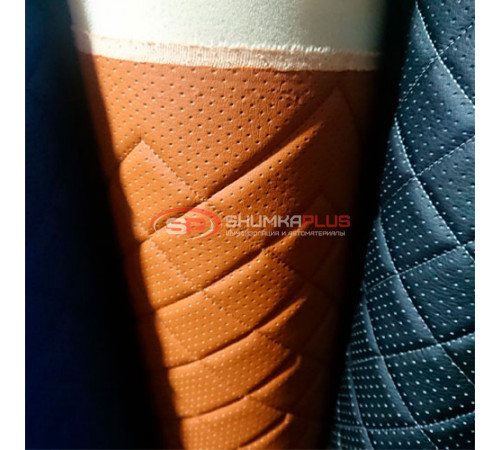 купить Экокожа оранжевая перфорированная ромб в Москве