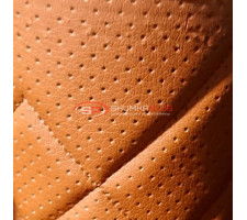 Перфорированная кожа Оранжевая (Ромб)
