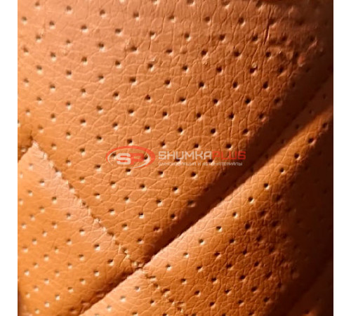 Купить Экокожа оранжевая перфорированная ромб в Москве