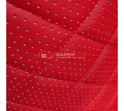 Купить Перфорированная кожа Красная (Ромб) в Москве