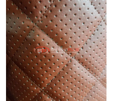 Перфорированная кожа коричневая ромб