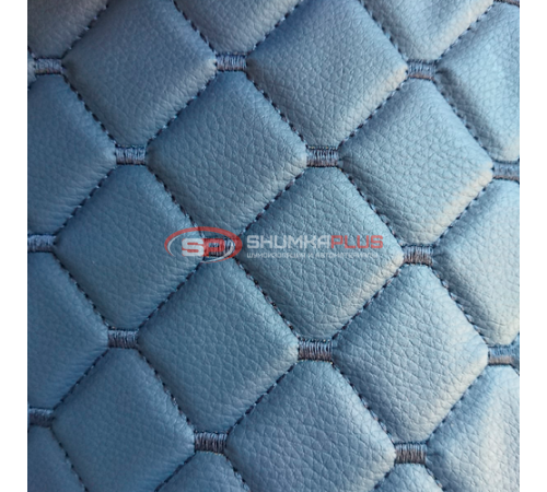 Купить Экокожа стеганая Серый Ромб с серой строчкой в Москве