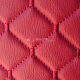 Экокожа стеганая красный Ромб с Красной строчкой