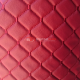 Экокожа стеганая красный Ромб с Красной строчкой
