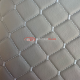 Экокожа стеганая Светло-серый Ромб с белой строчкой