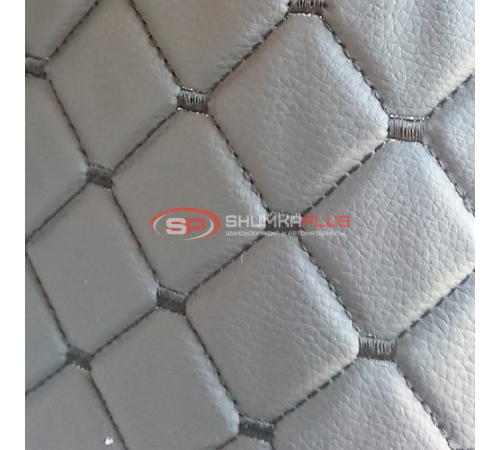 Купить Экокожа стеганая Белый Ромб с белой строчкой в Москве