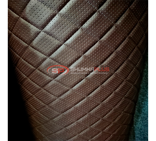 купить Экокожа темно-коричневая перфорированная ромб в Москве