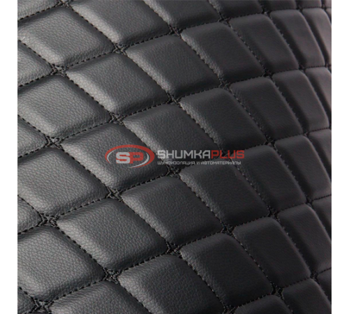 купить Экокожа на поролоне черный ромб (черная бабочка) в Москве