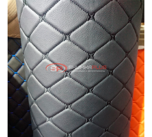 купить Экокожа на поролоне черный ромб (черная бабочка) в Москве