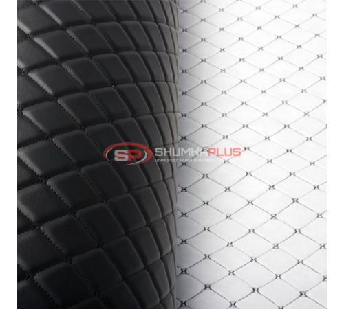 купить Экокожа на поролоне черный ромб (черная бабочка) в Москве