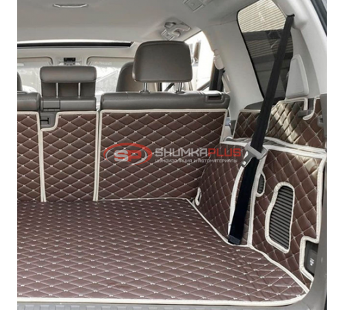 купить Экокожа коричневая ромб на поролоне (Бежевая бабочка) в Москве