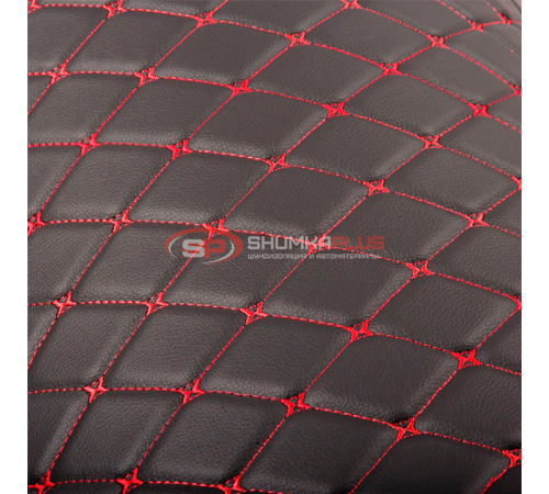 купить Экокожа на поролоне черный ромб (красная бабочка) в Москве