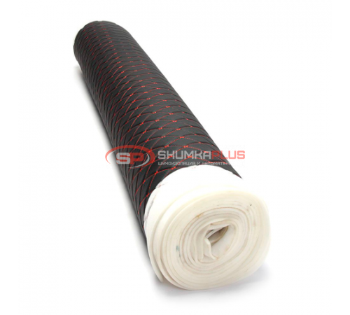 купить Экокожа на поролоне черный ромб (оранжевая бабочка) в Москве