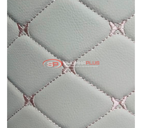 купить Экокожа на поролоне белый ромб (бежевая бабочка) в Москве