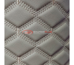 Экокожа ПВХ бежевый ромб стежка в 3 ряда