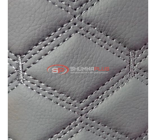 купить Экокожа ПВХ серый ромб стежка в 3 ряда в Москве
