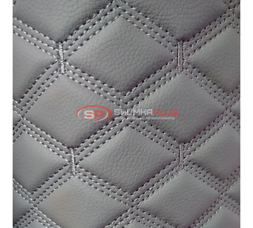 Купить Экокожа ПВХ серый ромб стежка в 3 ряда в Москве