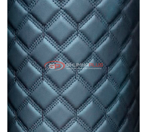 Купить Экокожа ПВХ Черный широкий ромб (черные нитки) в Москве