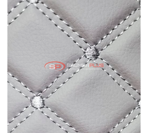 Купить Стеганая экокожа ромб серый с серой строчкой в Москве