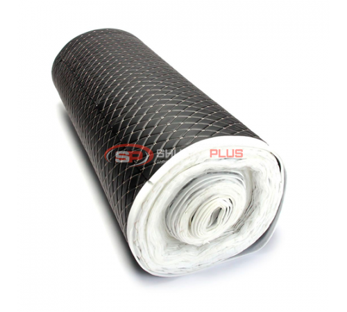 купить Экокожа на поролоне черный ромб (белая бабочка) в Москве