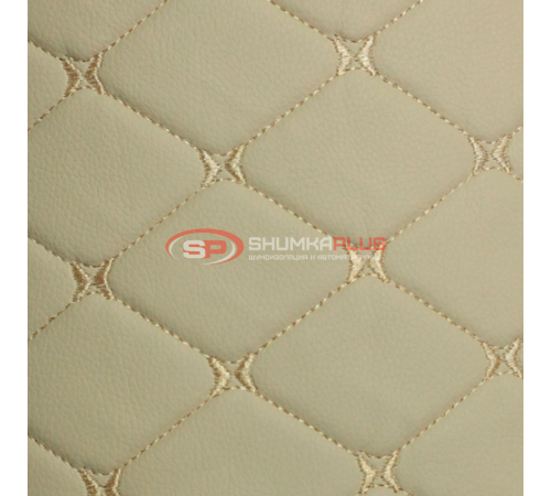 купить Экокожа бежевая ромб на поролоне (Бежевая бабочка) в Москве