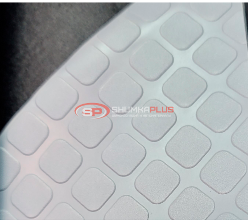 купить Автолинолеум серый с квадратным рисунком для салона в Москве