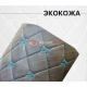 Экокожа Квадрат R черная стёганая синими нитками