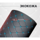 Стёганая экокожа квадрат черный (Нитки синии)