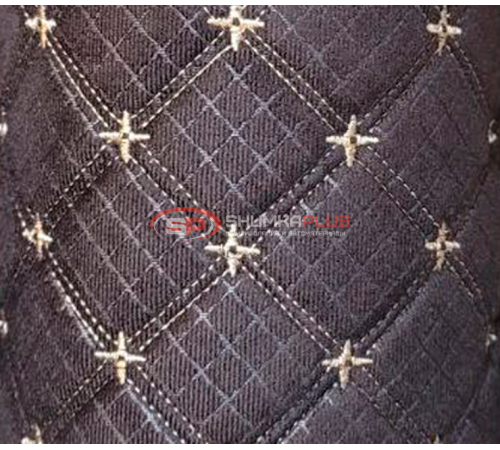 купить Замша искусственная Antara (алькантара) ромб темно-коричневый звездочка в Москве