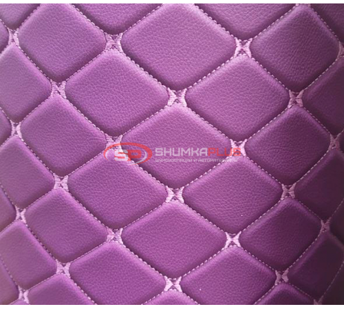 купить Экокожа на поролоне фиолетовый ромб (фиолетовая бабочка) в Москве