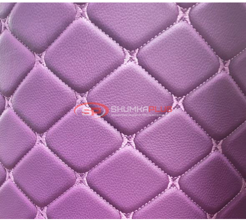 купить Экокожа на поролоне фиолетовый ромб (фиолетовая бабочка) в Москве