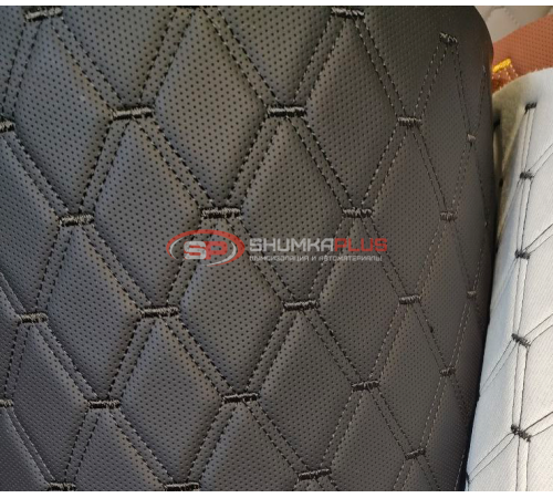 купить Перфорированная кожа черная черный ромб в Москве