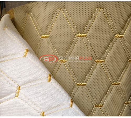 купить Перфорированная кожа песочная золотой ромб в Москве