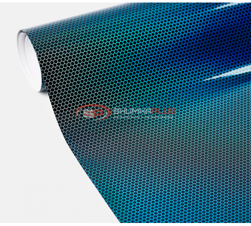 купить Пленка виниловая универсальная голубая сота лазер в Москве