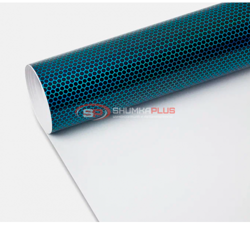 купить Пленка виниловая универсальная голубая сота лазер в Москве