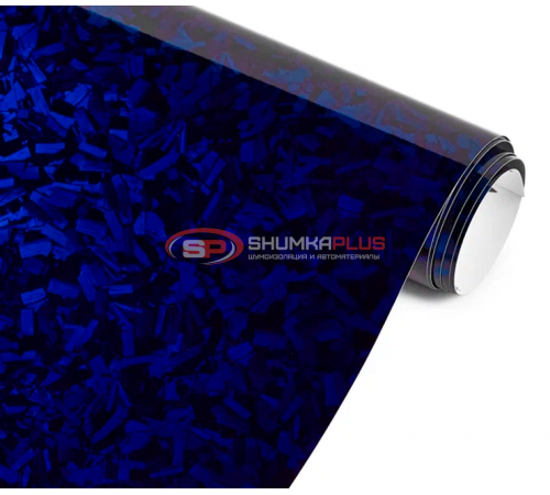 купить Автопленка кованый карбон синий глянцевый в Москве