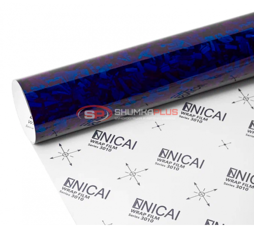 купить Автопленка кованый карбон синий глянцевый в Москве