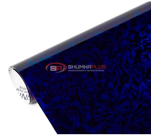 купить Автопленка кованый карбон синий глянцевый в Москве