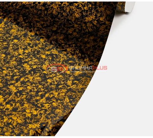 купить Виниловая пленка кованый карбон золотой глянцевый в Москве