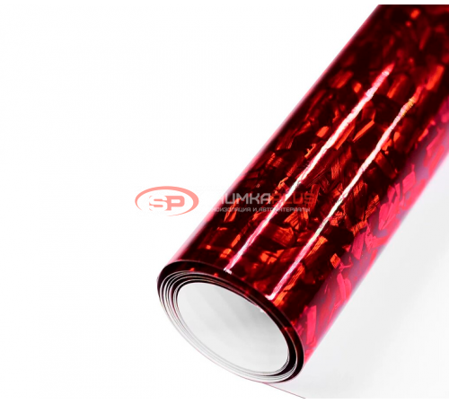 купить Автопленка кованый карбон красный глянцевый в Москве